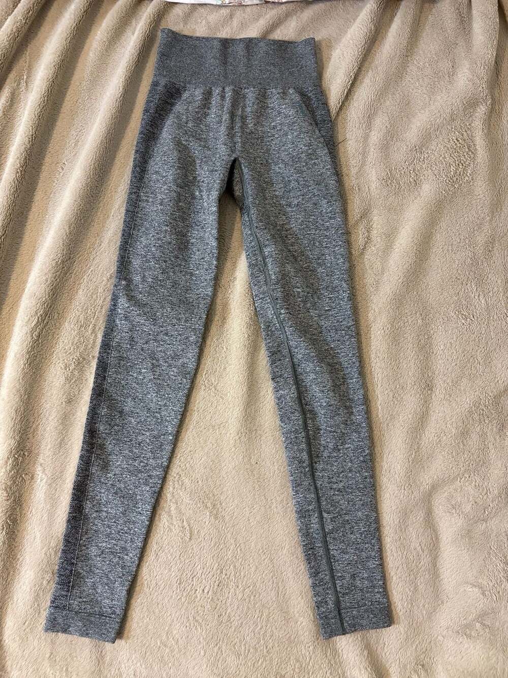 Gymshark Flex High Waisted Leggings Gray Marl Seamless Athletic Pants